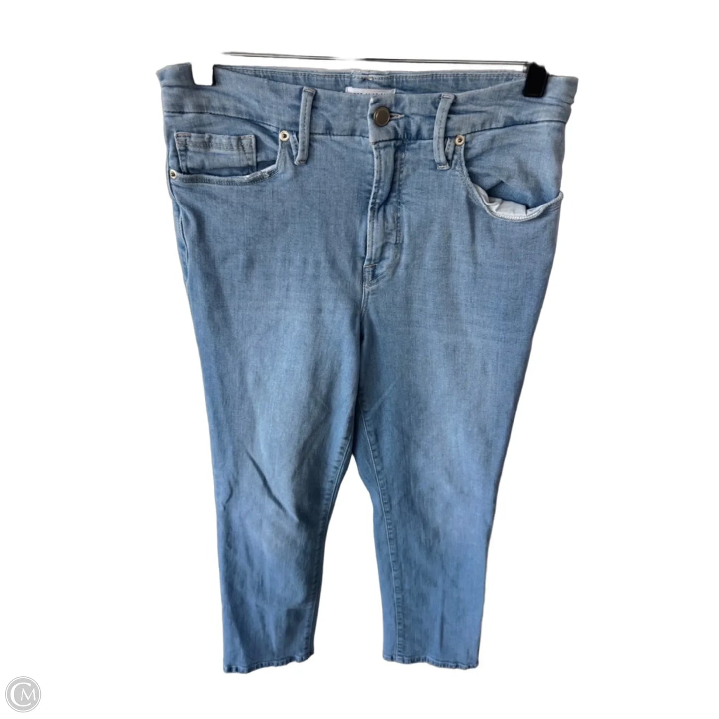Jeans Straight By Good American In Blue Denim, Size: 8