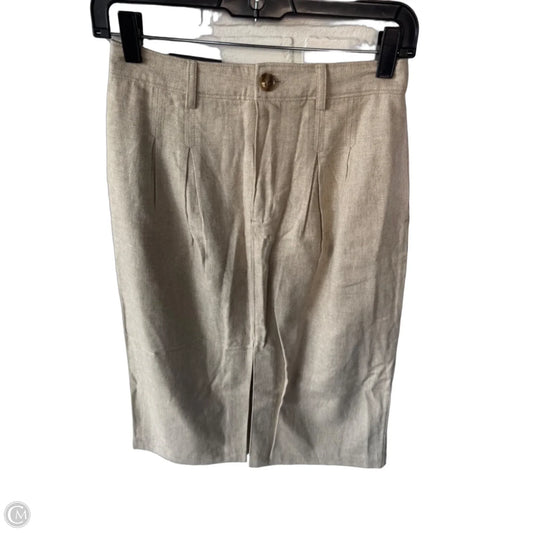 Skirt Midi By Banana Republic In Tan, Size: 0