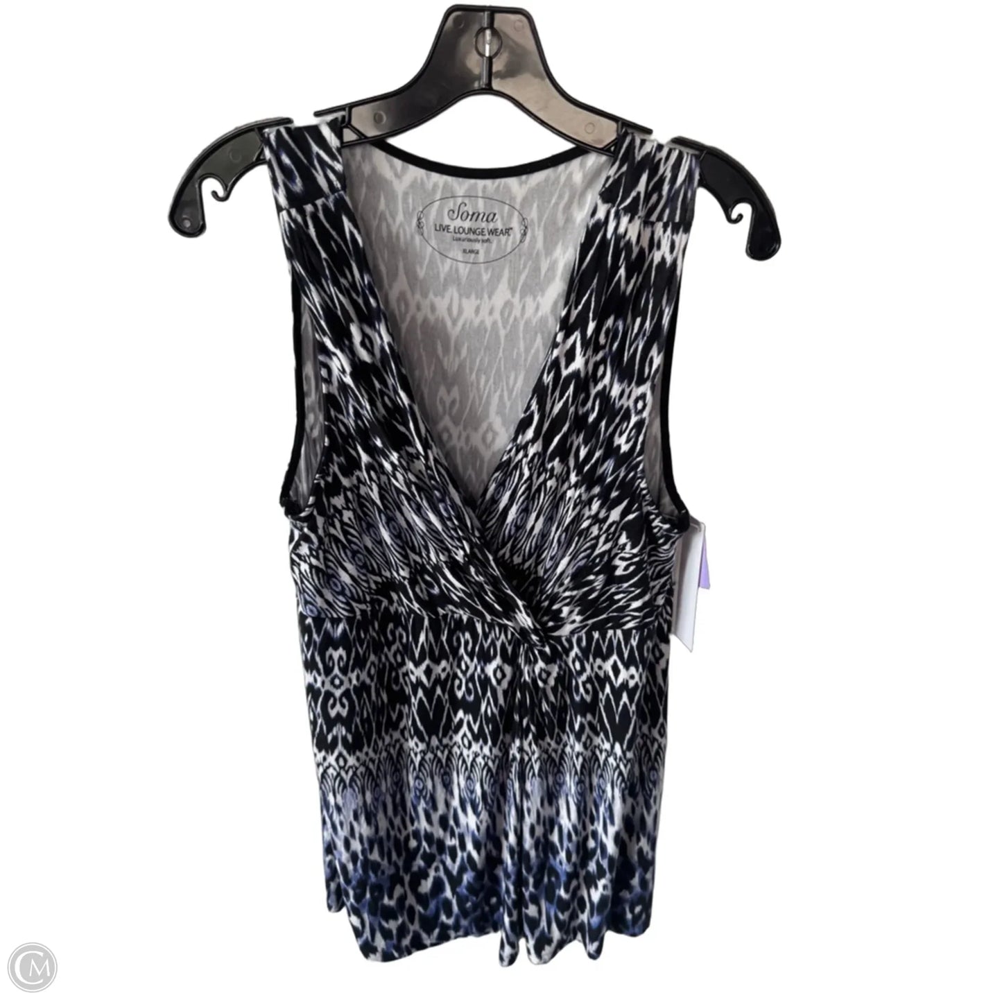 Dress Casual Short By Soma In Black & Blue, Size: Xl