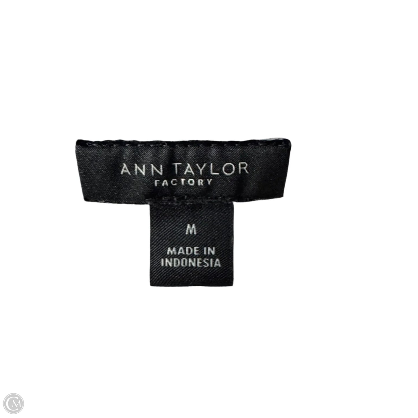 Top 3/4 Sleeve By Ann Taylor In Black & White, Size: M