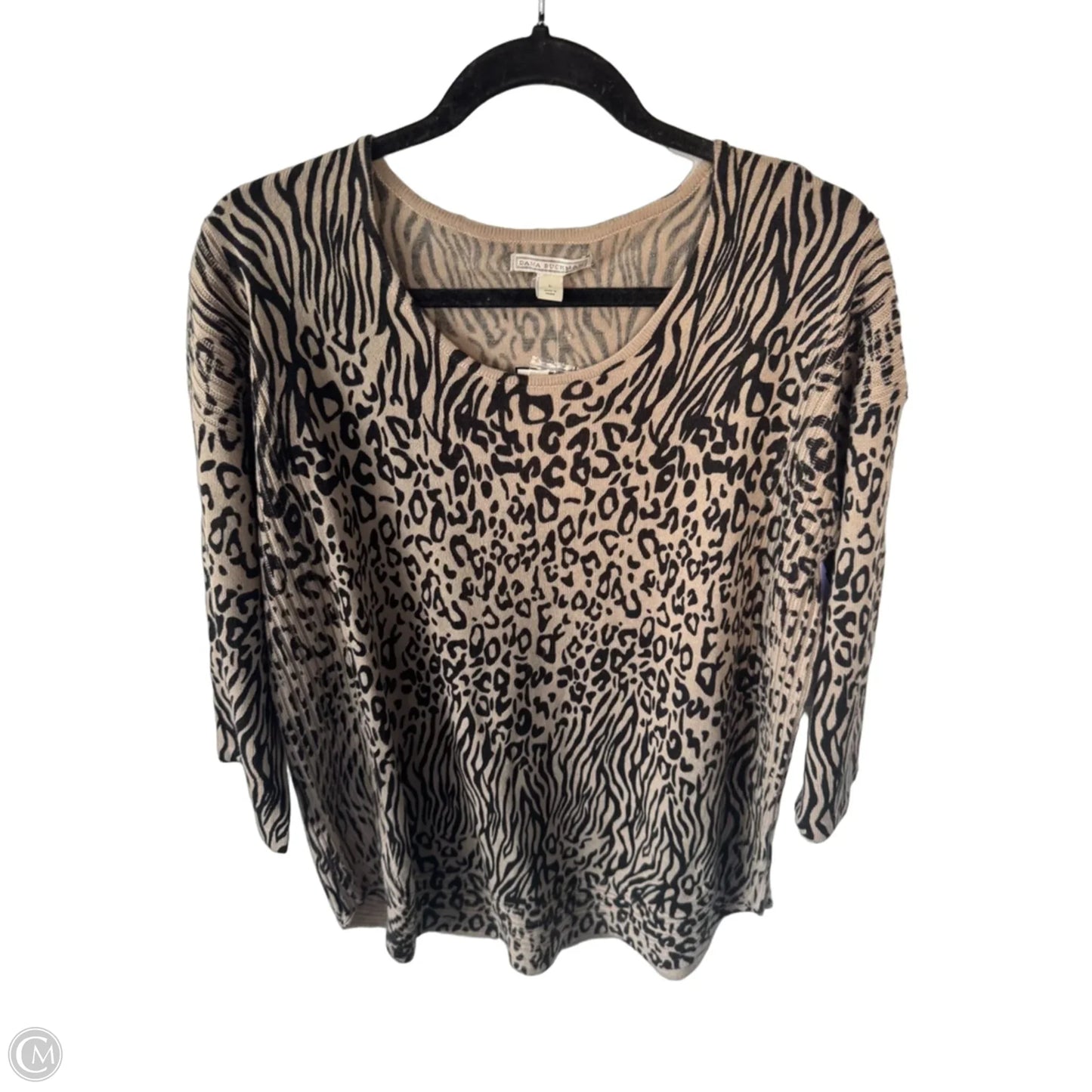 Sweater By Dana Buchman In Animal Print, Size: L
