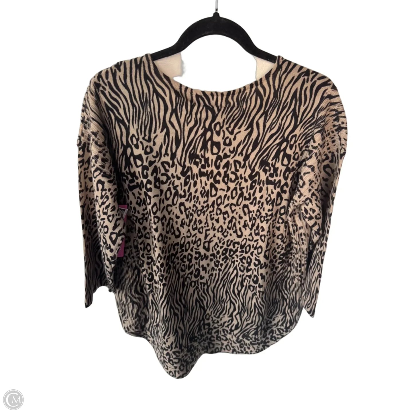 Sweater By Dana Buchman In Animal Print, Size: L