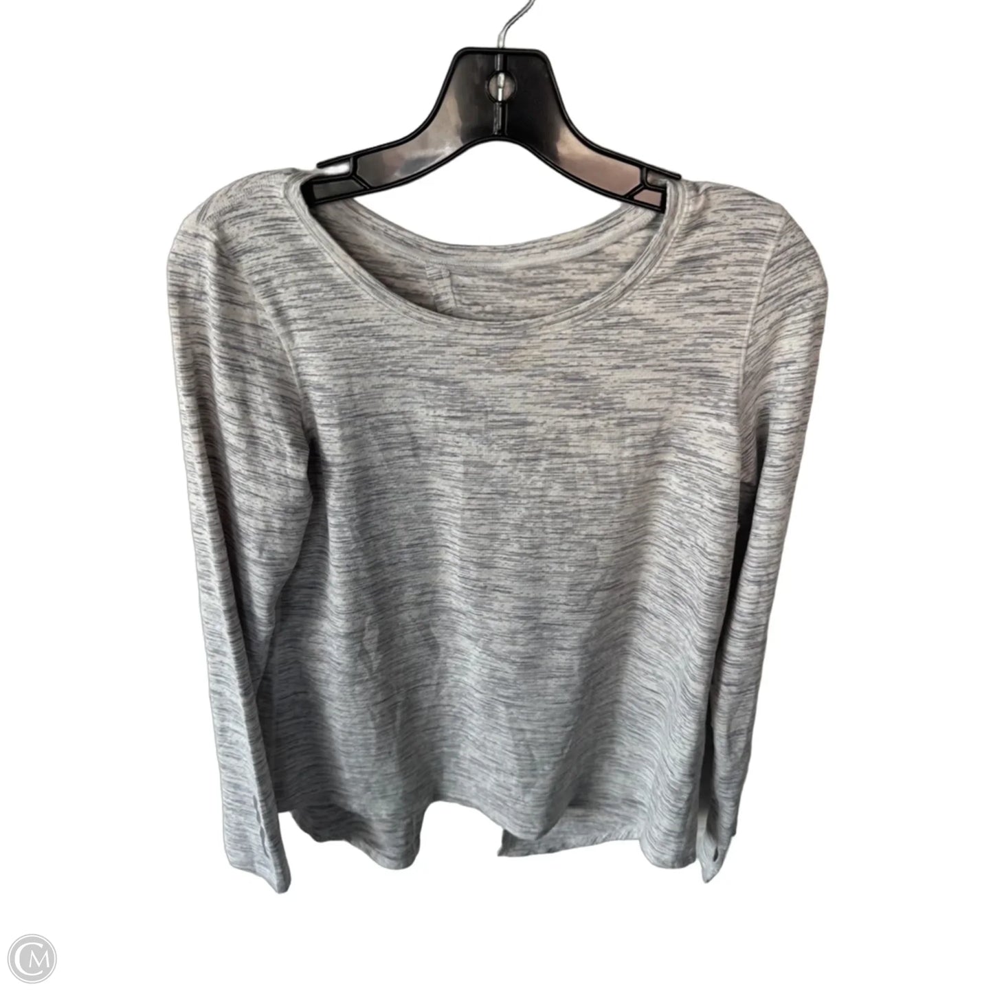 Athletic Top Long Sleeve Crewneck By Zyia In Grey & Tan, Size: M