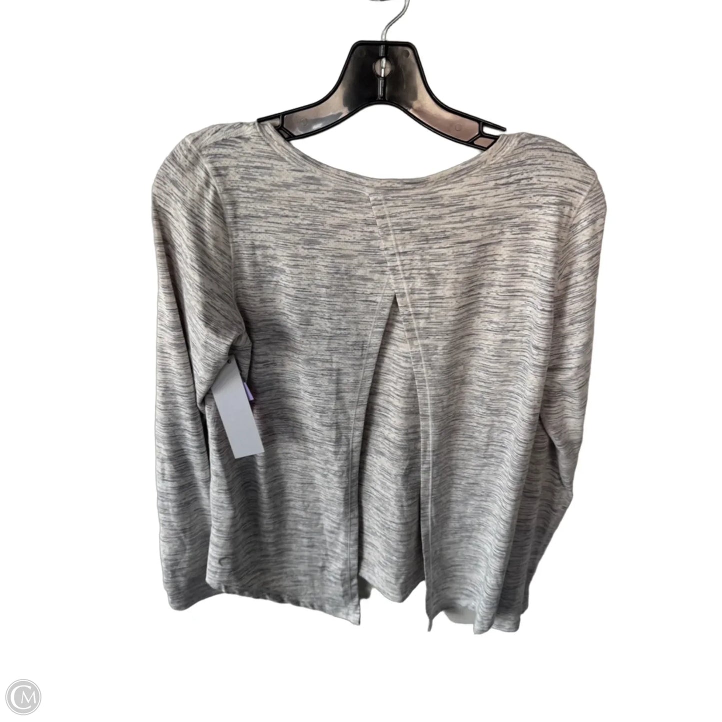 Athletic Top Long Sleeve Crewneck By Zyia In Grey & Tan, Size: M