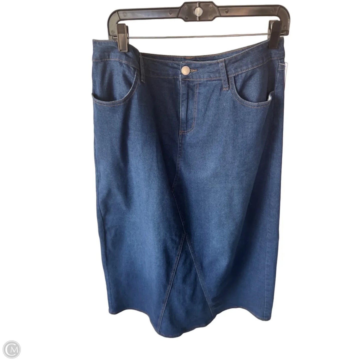 Skirt Maxi By Baccini In Blue Denim, Size: 10