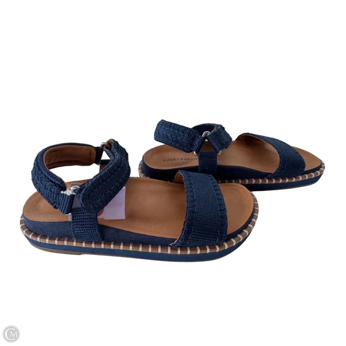 Sandals Flats By Lucky Brand In Blue & Brown, Size: 8