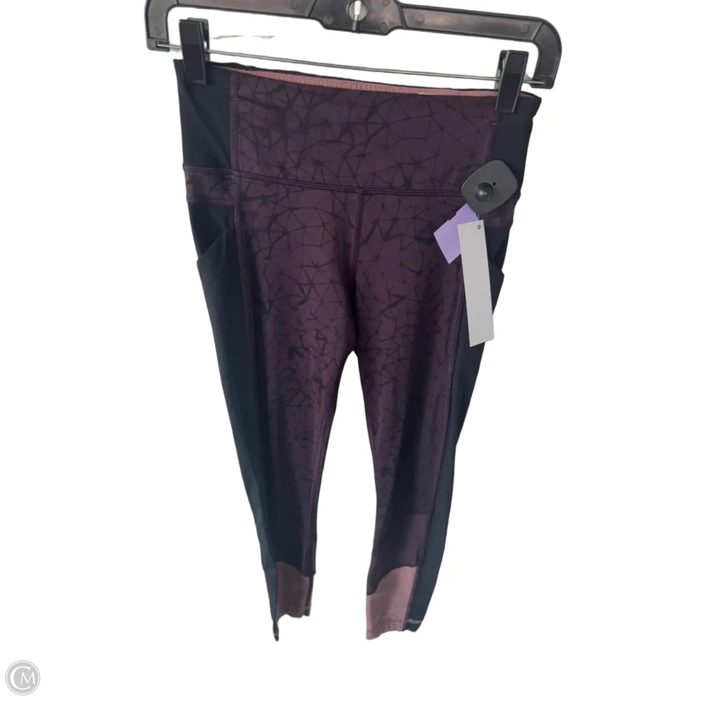 Athletic Leggings By Lululemon In Black & Purple, Size: 4