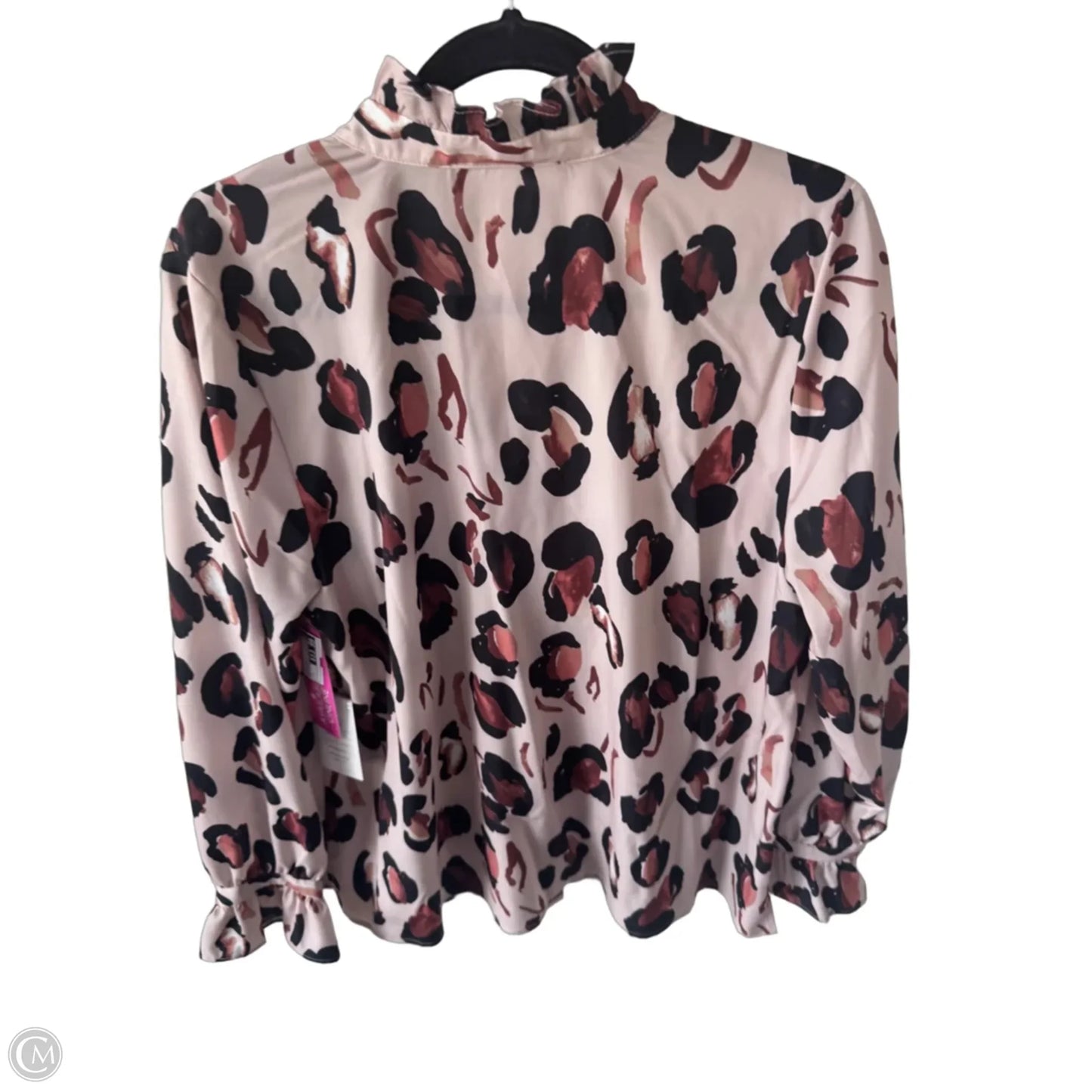 Top Long Sleeve By Eloquii In Black & Brown, Size: L