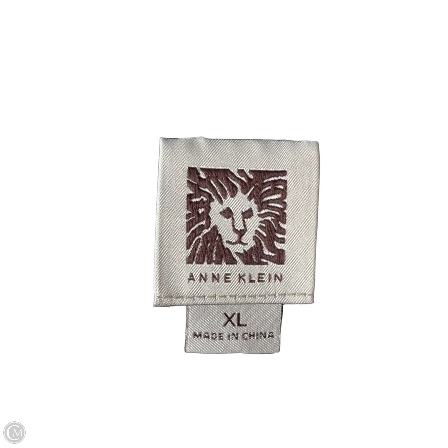 Top 3/4 Sleeve By Anne Klein In Blue & White, Size: Xl
