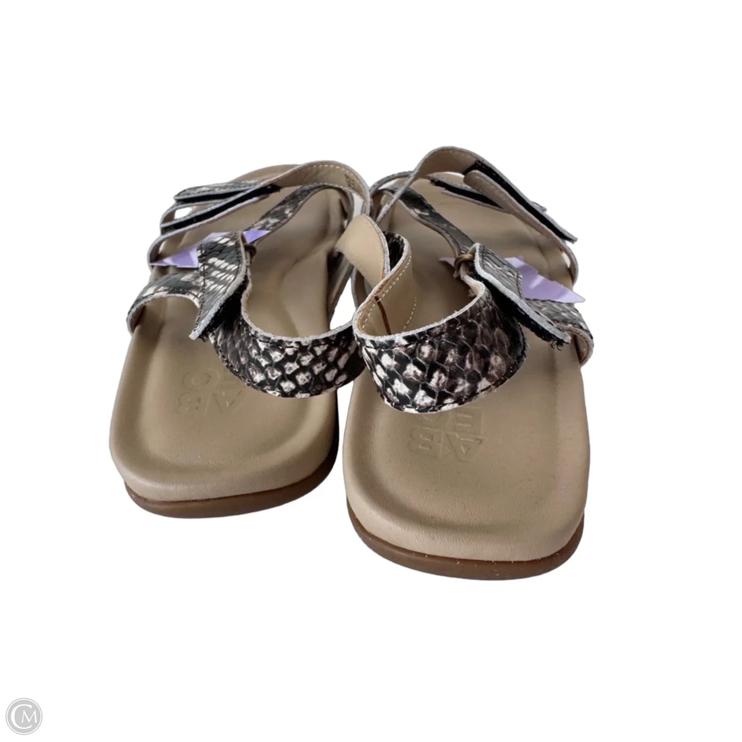 Sandals Flats By Abeo In Snakeskin Print, Size: 6.5