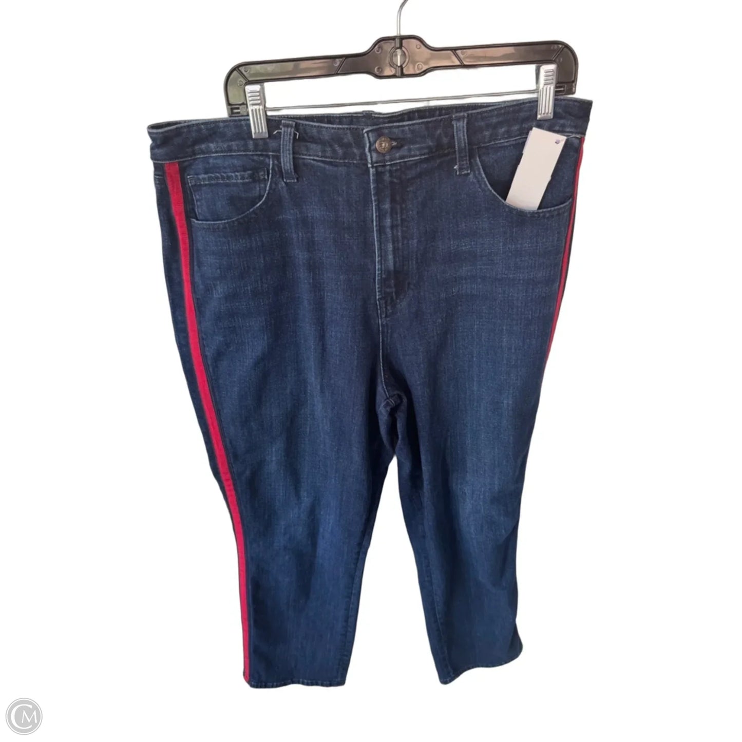 Jeans Straight By Talbots In Blue Denim, Size: 16
