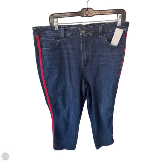 Jeans Straight By Talbots In Blue Denim, Size: 16