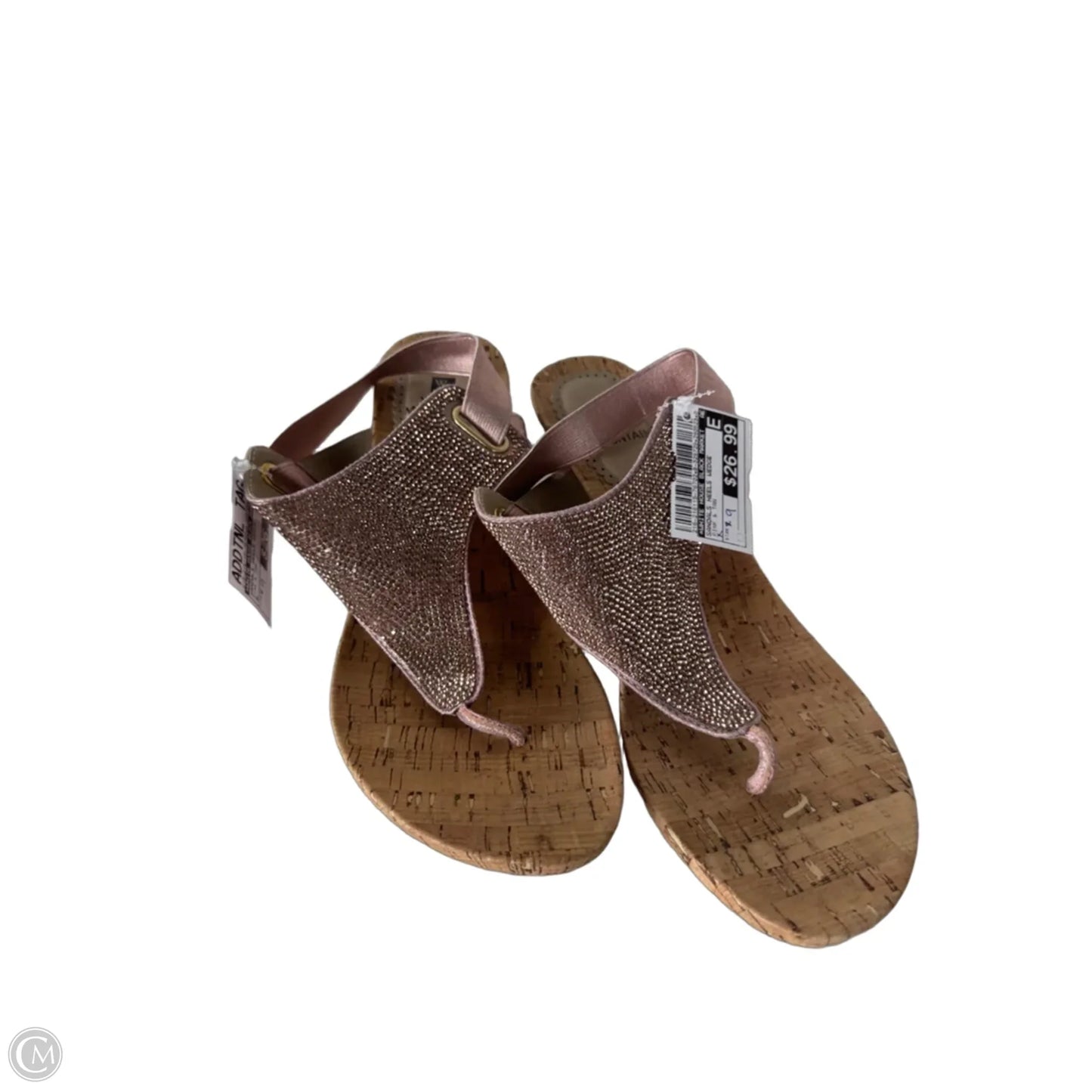 Sandals Heels Wedge By White House Black Market In Pink & Tan, Size: 7
