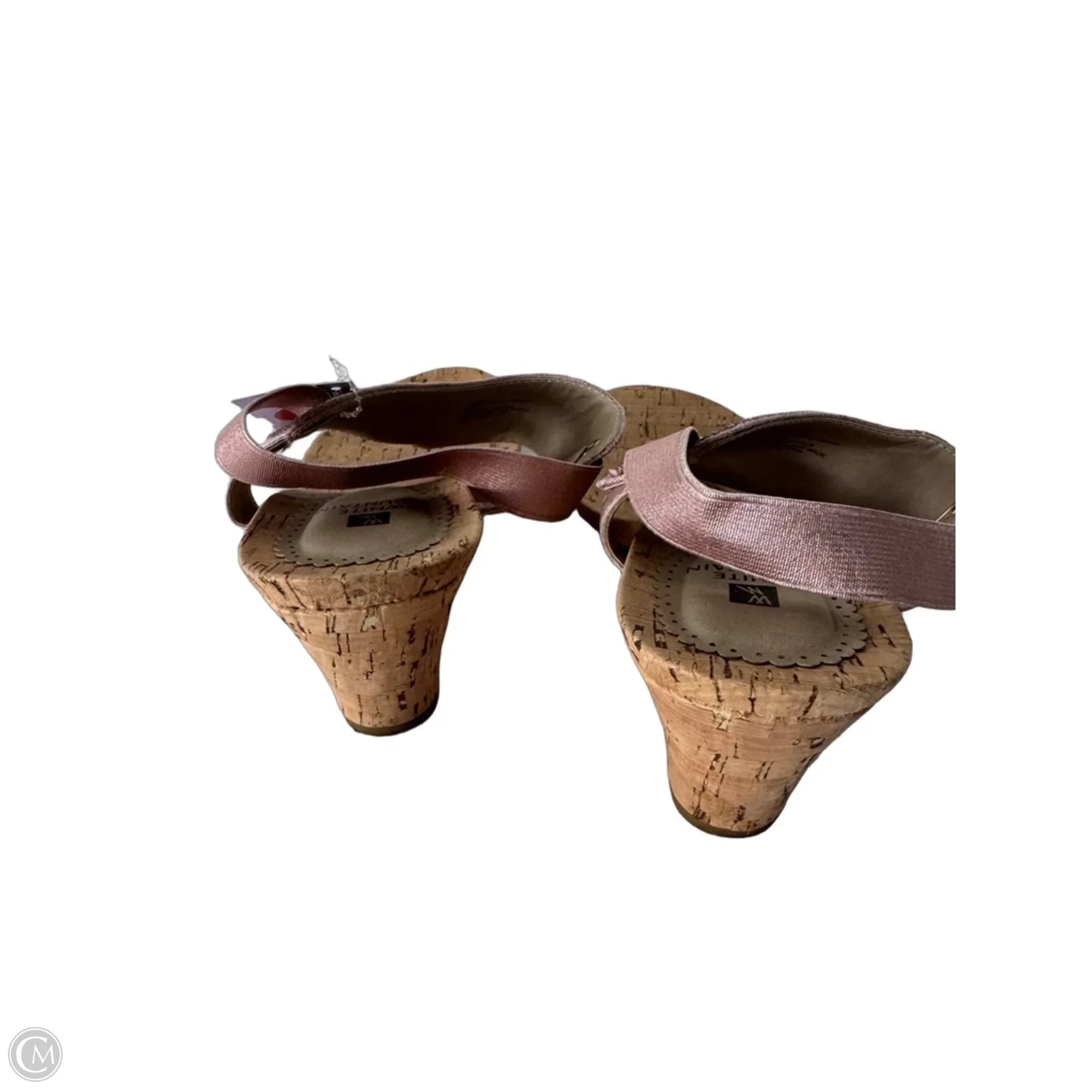 Sandals Heels Wedge By White House Black Market In Pink & Tan, Size: 7
