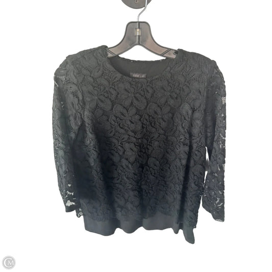 Top 3/4 Sleeve By J. Jill In Black, Size: S