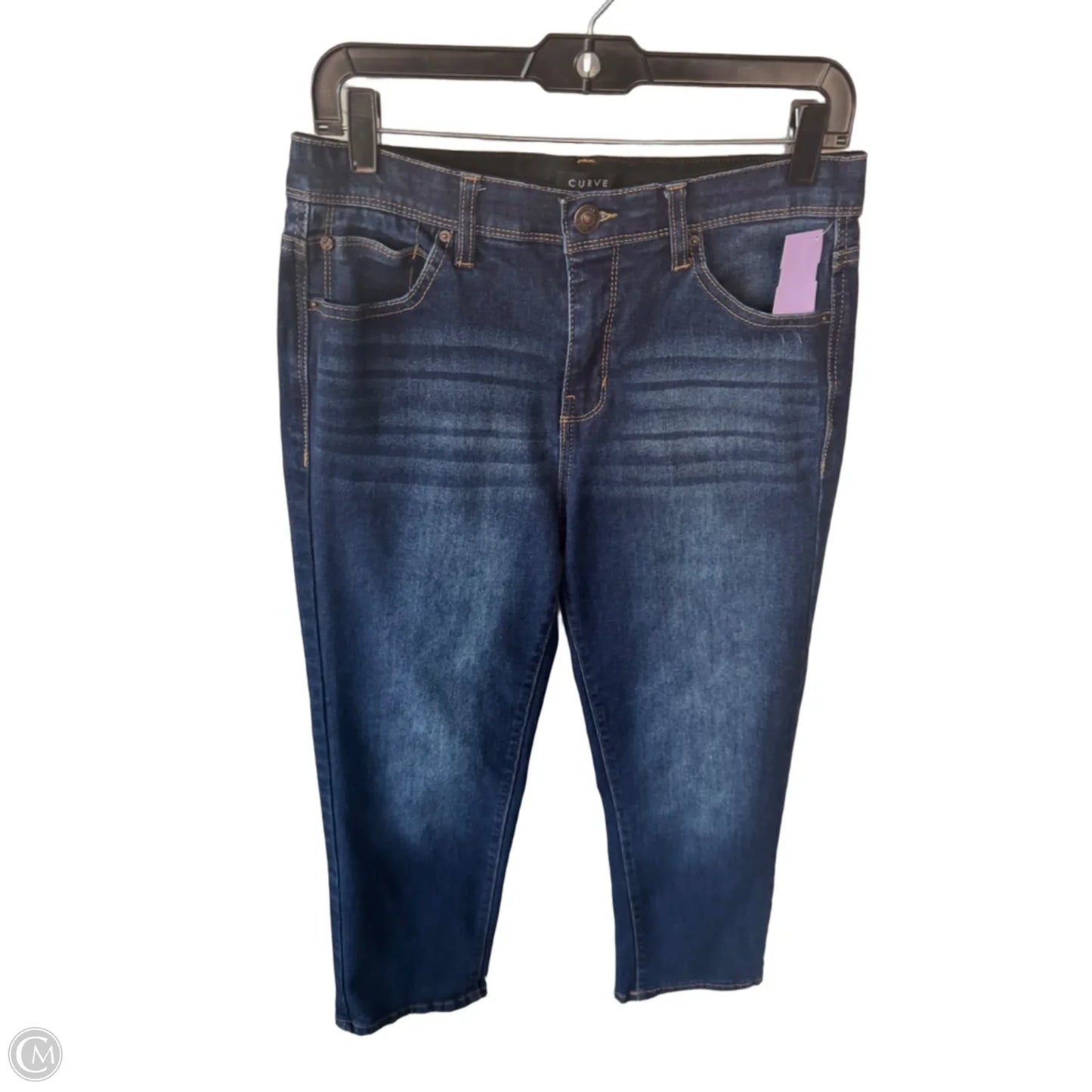 Jeans Straight By Curve Appeal In Blue Denim, Size: 8