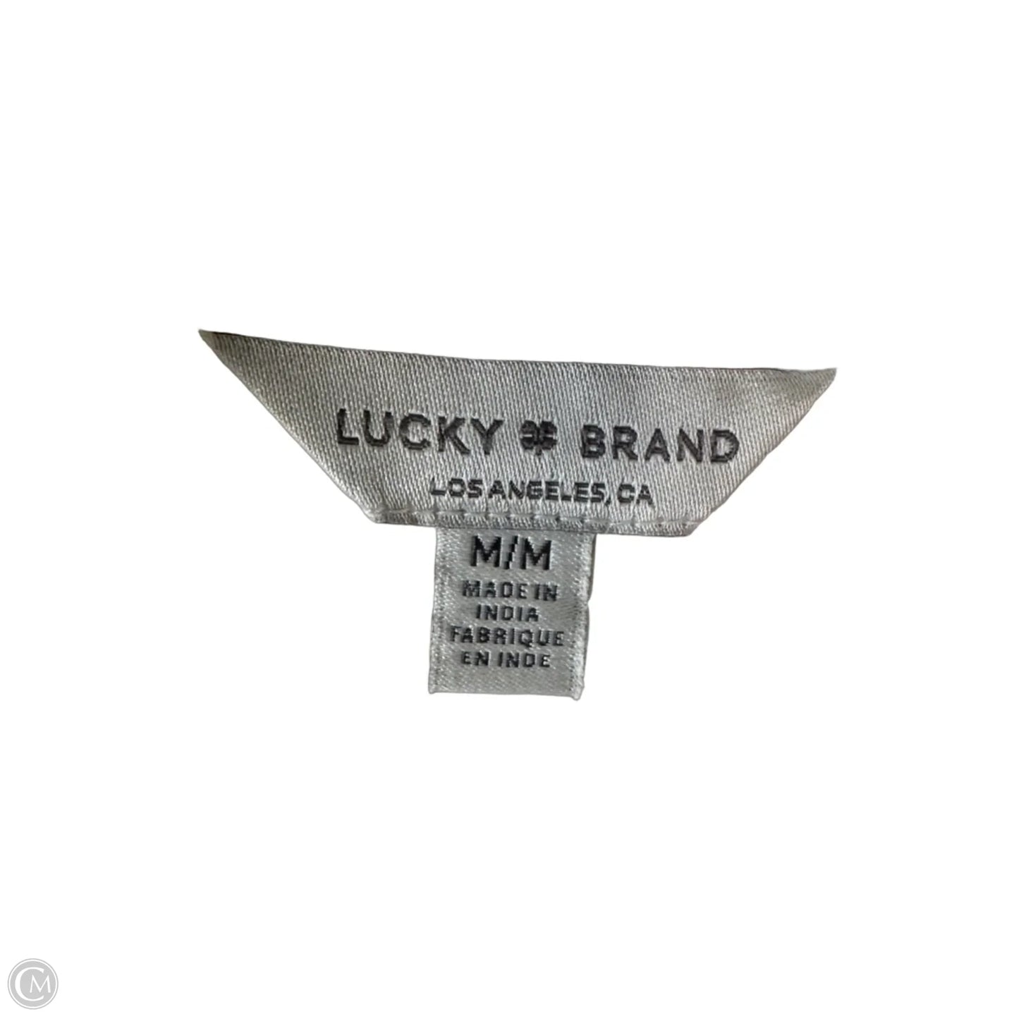 Top 3/4 Sleeve By Lucky Brand In Cream, Size: M
