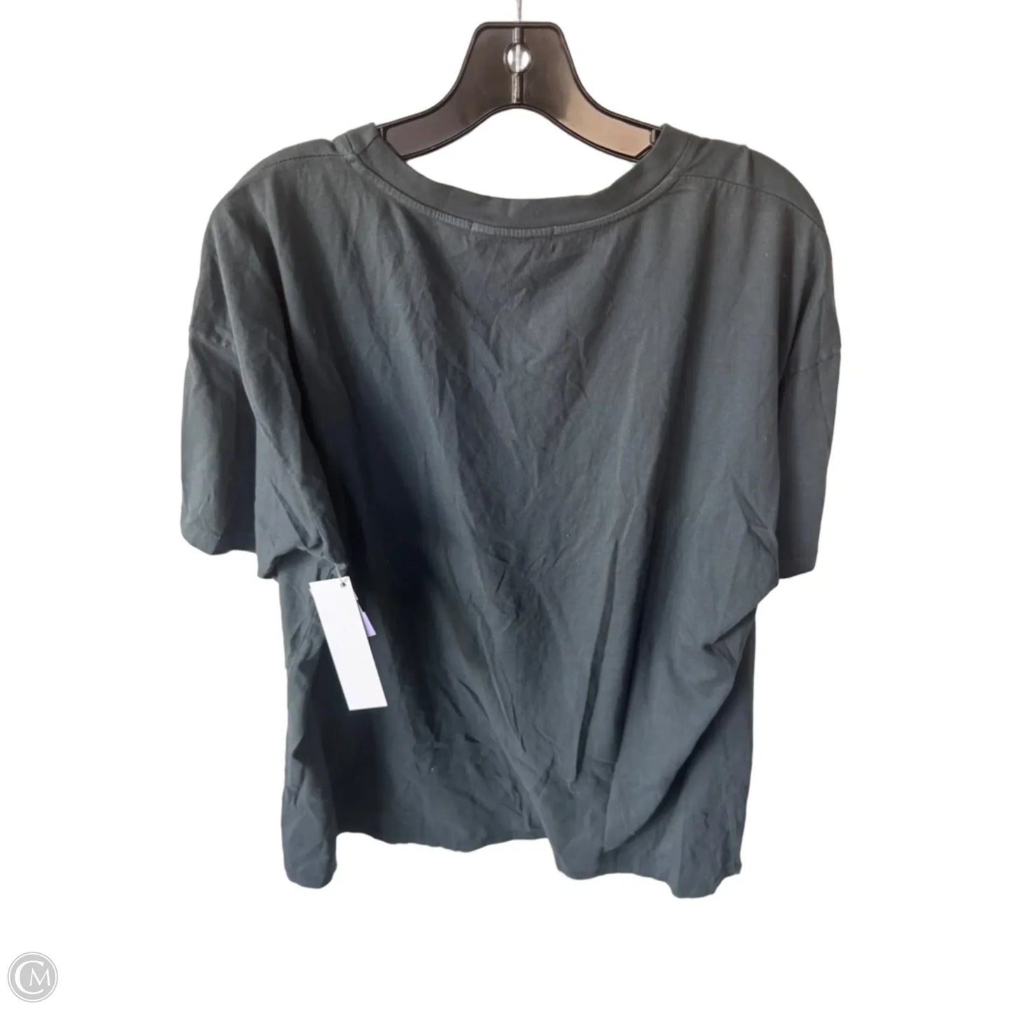 Top Short Sleeve By Daydreamer In Grey & Orange, Size: L