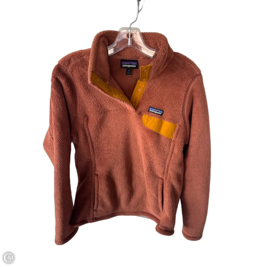 Jacket Fleece By Patagonia In Orange, Size: M