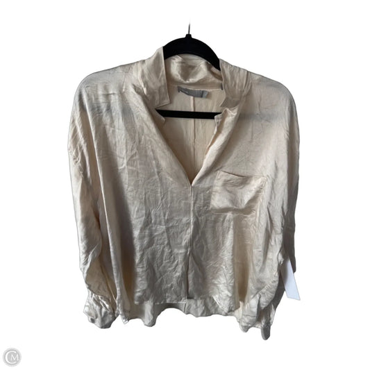 Top Long Sleeve By Vince In Gold, Size: L