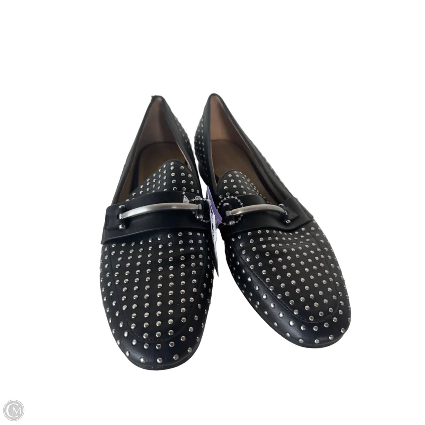 Shoes Flats By Enzo Angiolini In Black & Silver, Size: 7.5