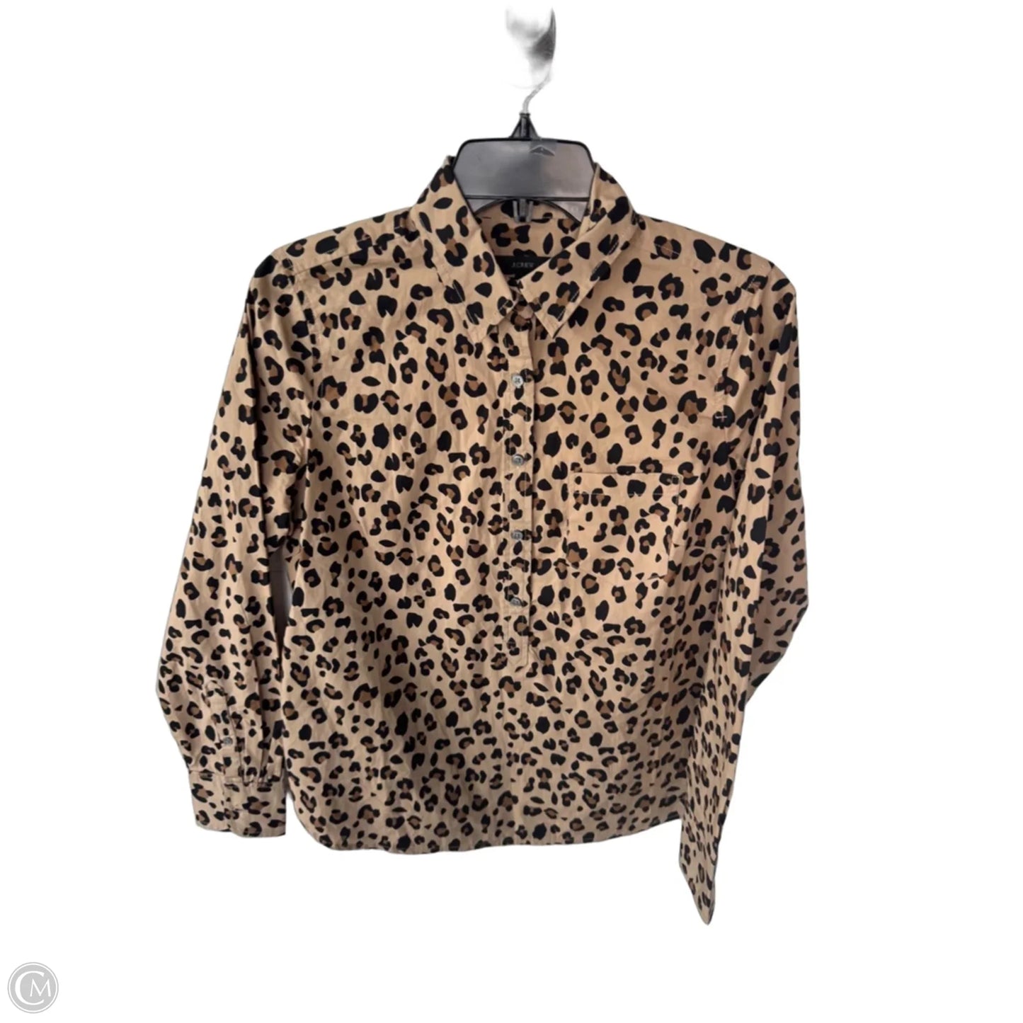 Top Long Sleeve By J. Crew In Animal Print, Size: S