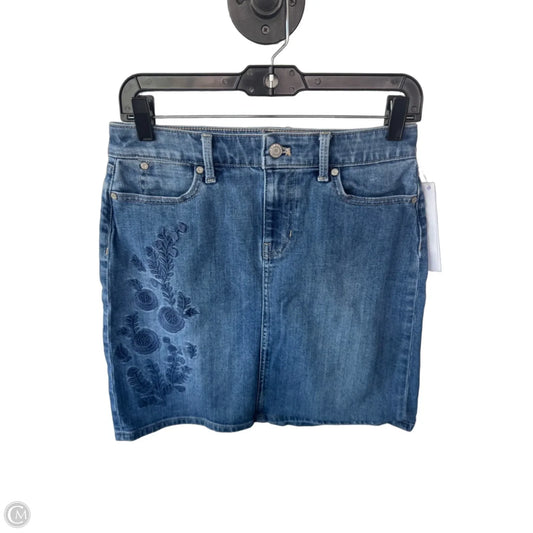 Skirt Mini & Short By Talbots In Blue Denim, Size: 2p