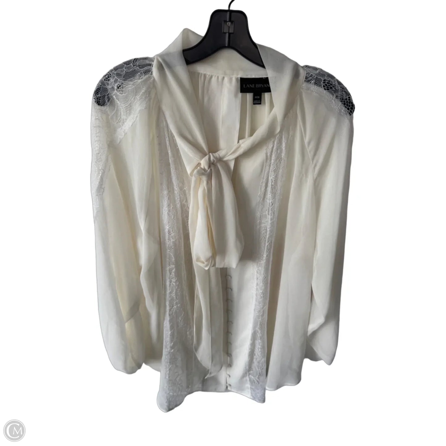 Top Long Sleeve By Lane Bryant In Cream, Size: Xl
