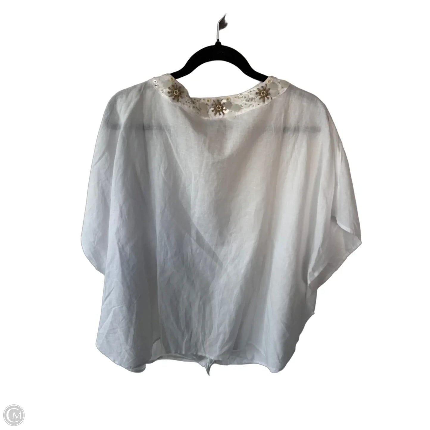 Top Short Sleeve By Chicos In White, Size: L