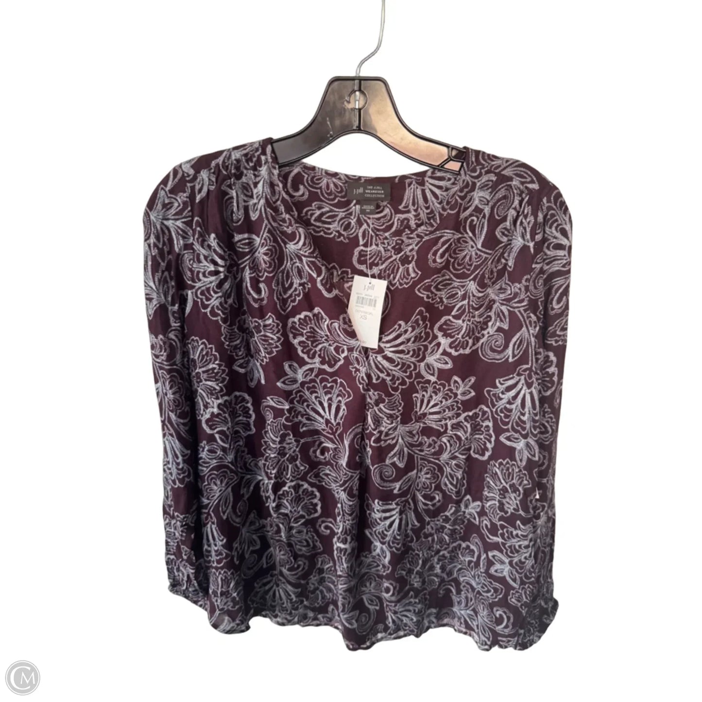 Top Long Sleeve By J. Jill In Blue & Purple, Size: Xs