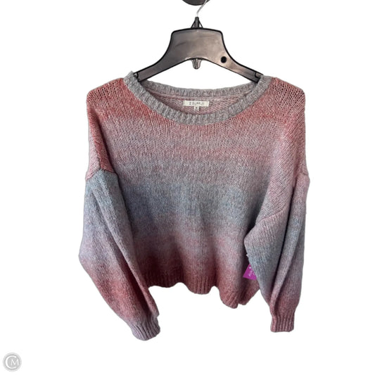 Sweater By Z Supply In Blue & Orange, Size: M