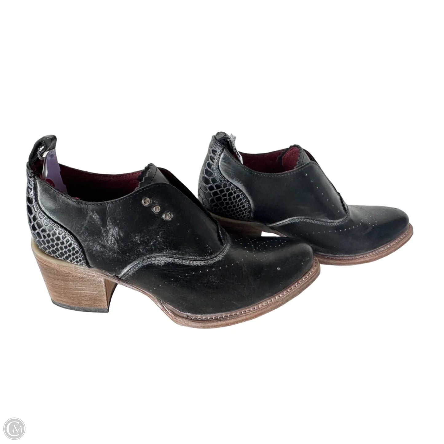 Boots Ankle Heels By Freebird In Black, Size: 7