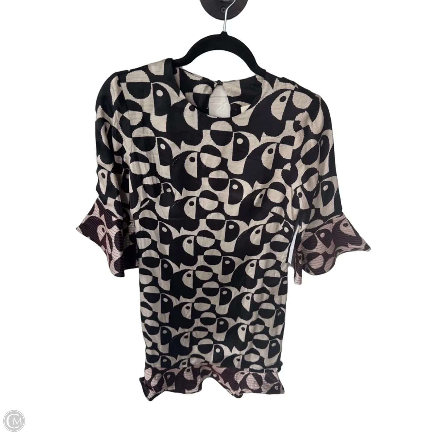Dress Casual Short By Farm Rio In Black & Tan, Size: Xs
