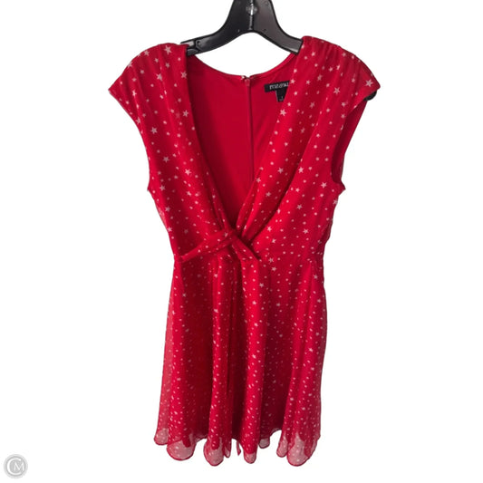 Dress Casual Midi By Roz And Ali In Red & White, Size: M