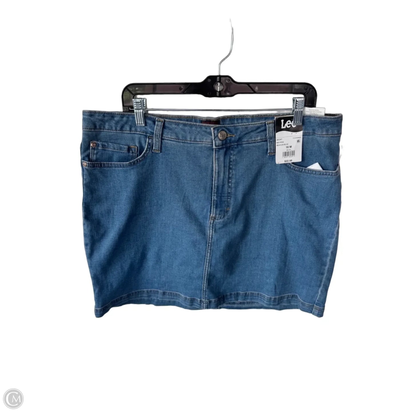 Skirt Maxi By Lee In Blue Denim, Size: 18