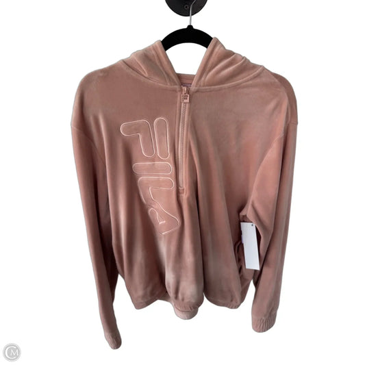 Sweatshirt Hoodie By Fila In Pink, Size: L