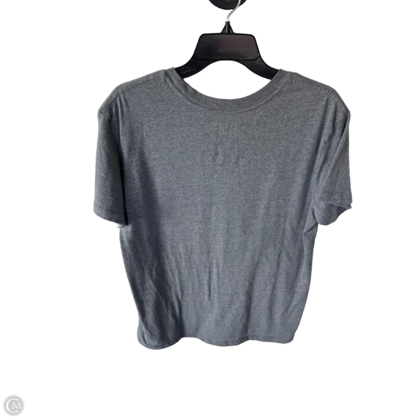 Top Short Sleeve Basic By Clothes Mentor In Grey & Pink, Size: L