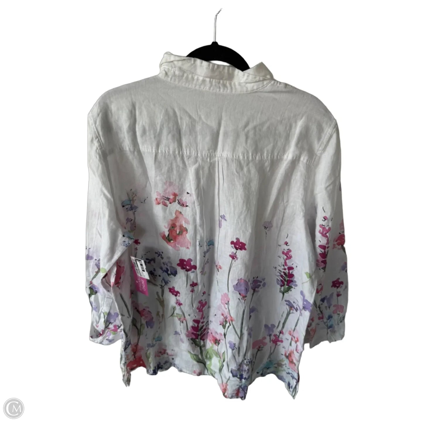 Top Long Sleeve By Coldwater Creek In Pink & Purple, Size: L