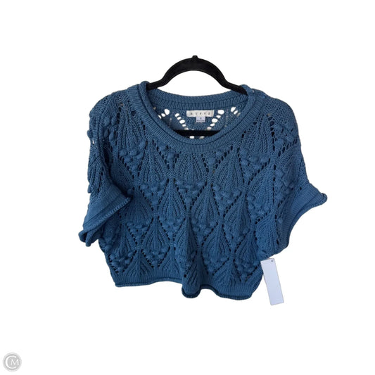 Sweater Short Sleeve By Hyfve In Blue, Size: S