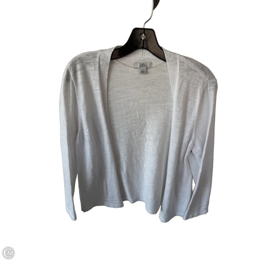 Sweater Cardigan By Croft And Barrow In White, Size: S