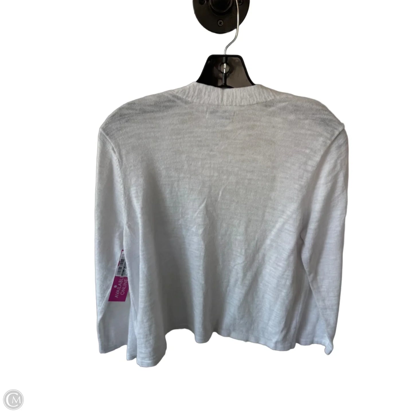 Sweater Cardigan By Croft And Barrow In White, Size: S