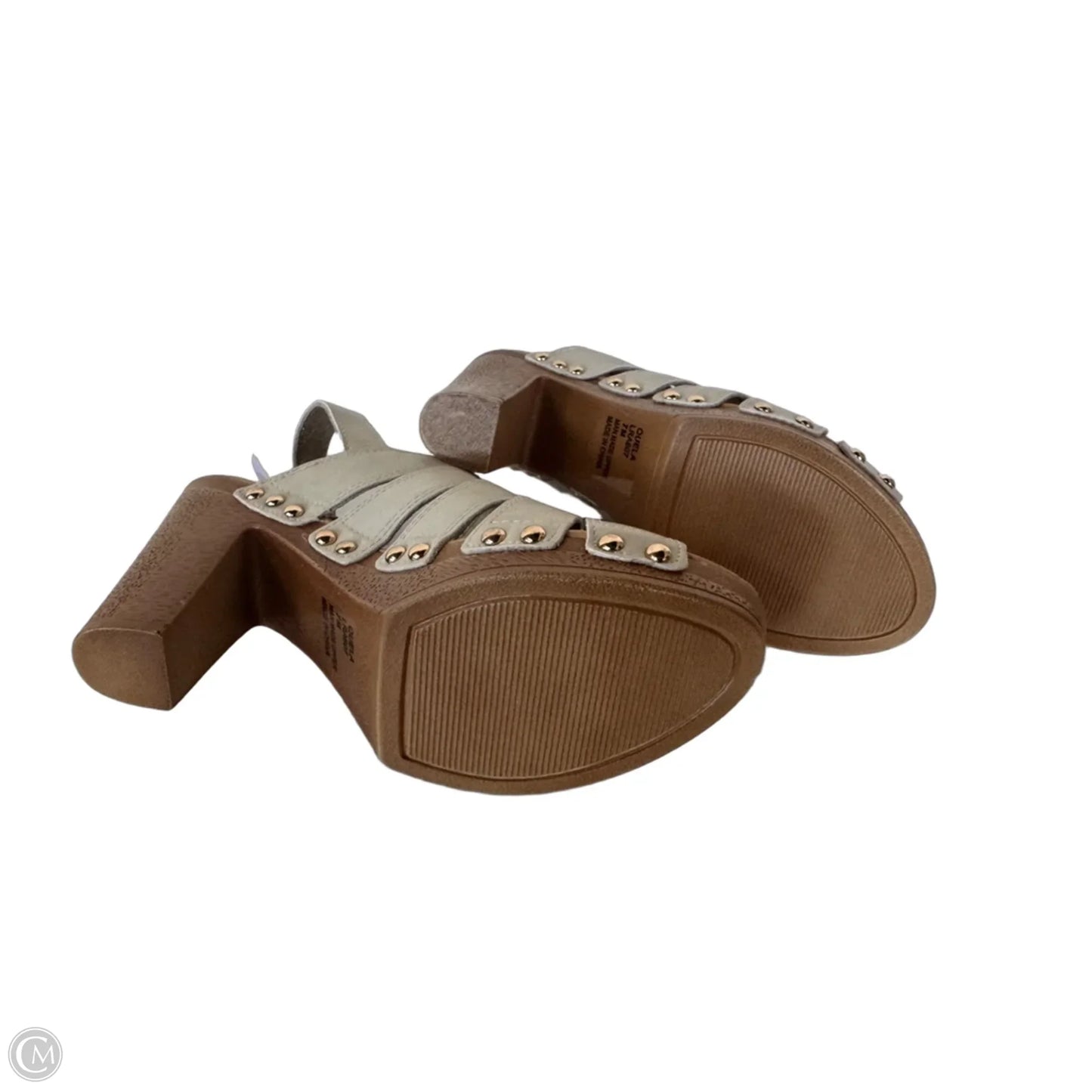 Sandals Heels Block By Rampage In Tan, Size: 7