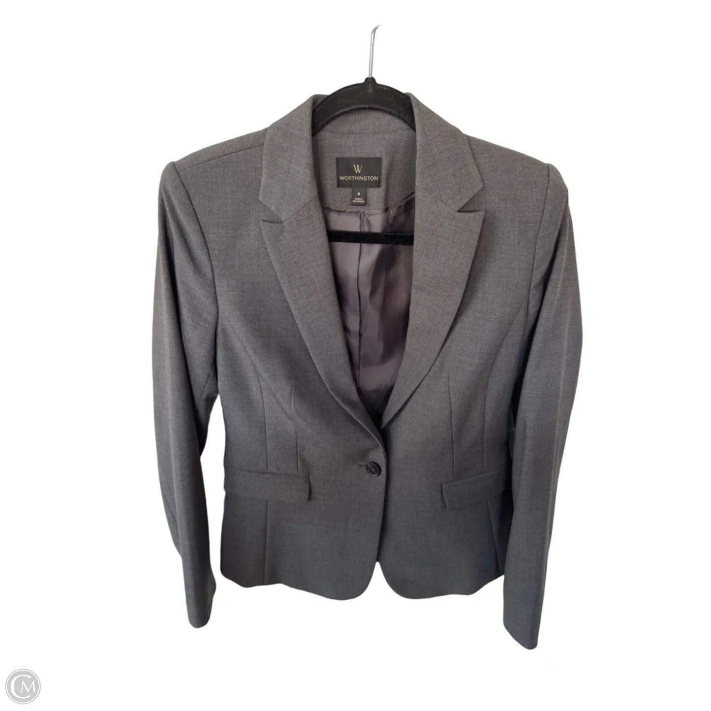Blazer By Worthington In Grey, Size: S