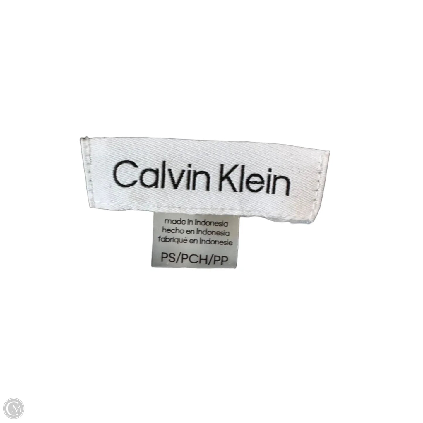 Top Sleeveless By Calvin Klein In Blue & White, Size: Sp