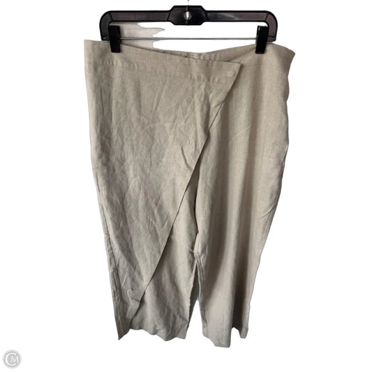 Pants Linen By Zara In Tan, Size: 16
