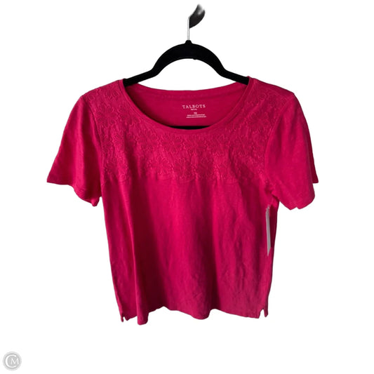 Top Short Sleeve By Talbots In Pink, Size: Mp