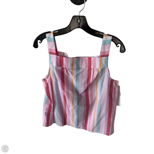 Top Sleeveless By Talbots In Pink & White, Size: S