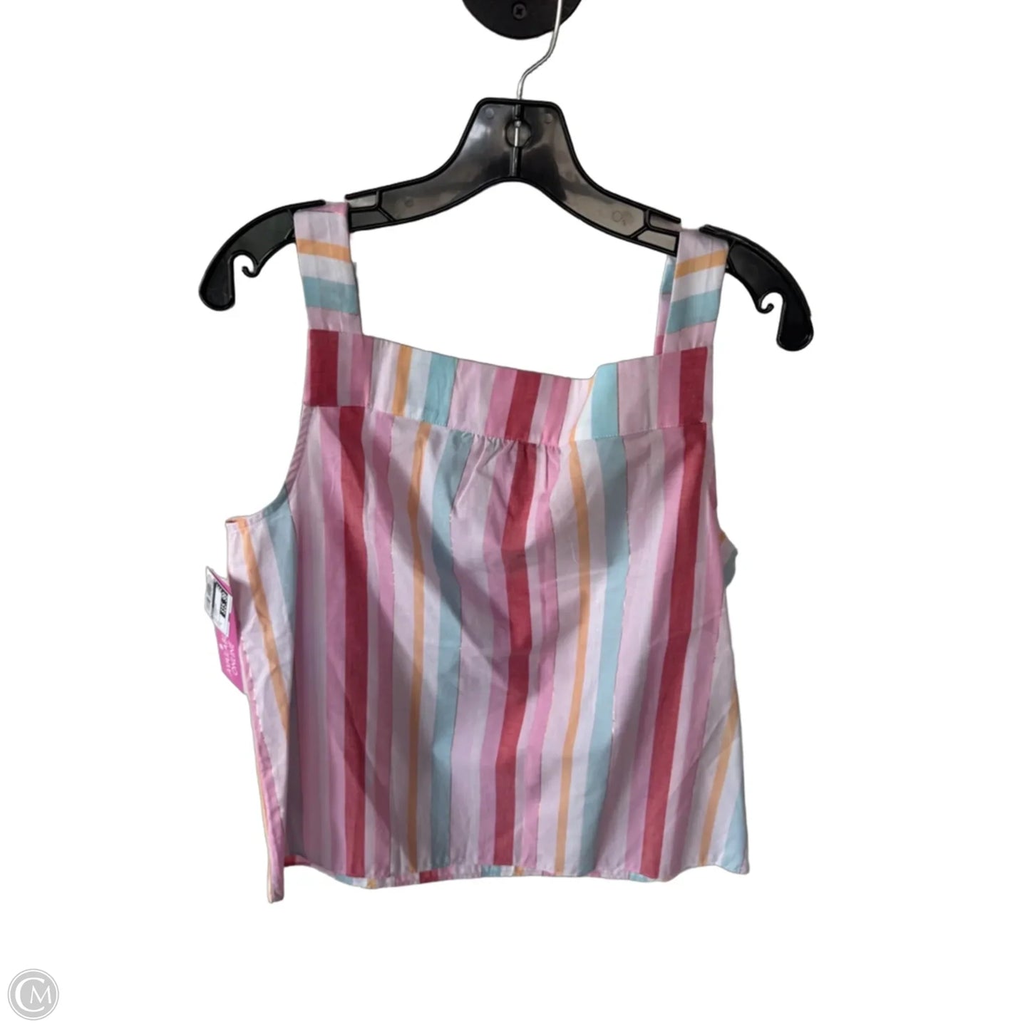Top Sleeveless By Talbots In Pink & White, Size: S