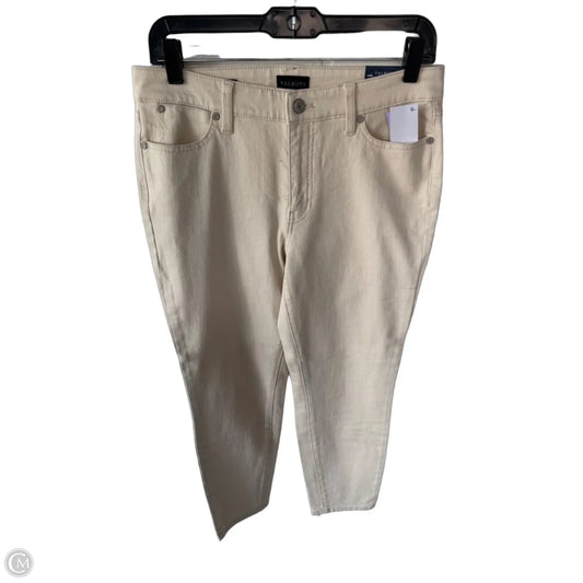 Jeans Skinny By Talbots In Tan Denim, Size: 6p