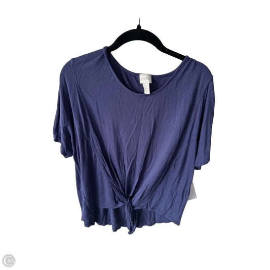 Top Short Sleeve By Chicos In Blue, Size: M